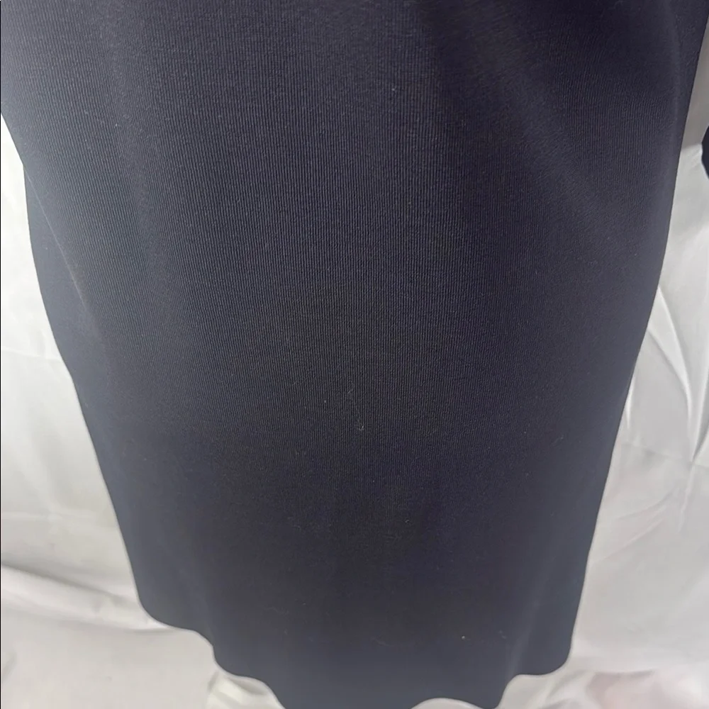 MISOOK BLACK SHIFT DRESS LEATHER TRIM ZIPPER PM NWT - Picture 10 of 11